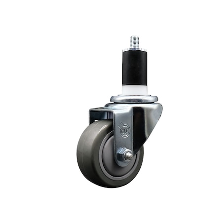 Service Caster 3'' SS Gray Poly Wheel Swivel 1-1/2'' Expanding Stem Caster SCC-SSEX20S314-PPUB-112